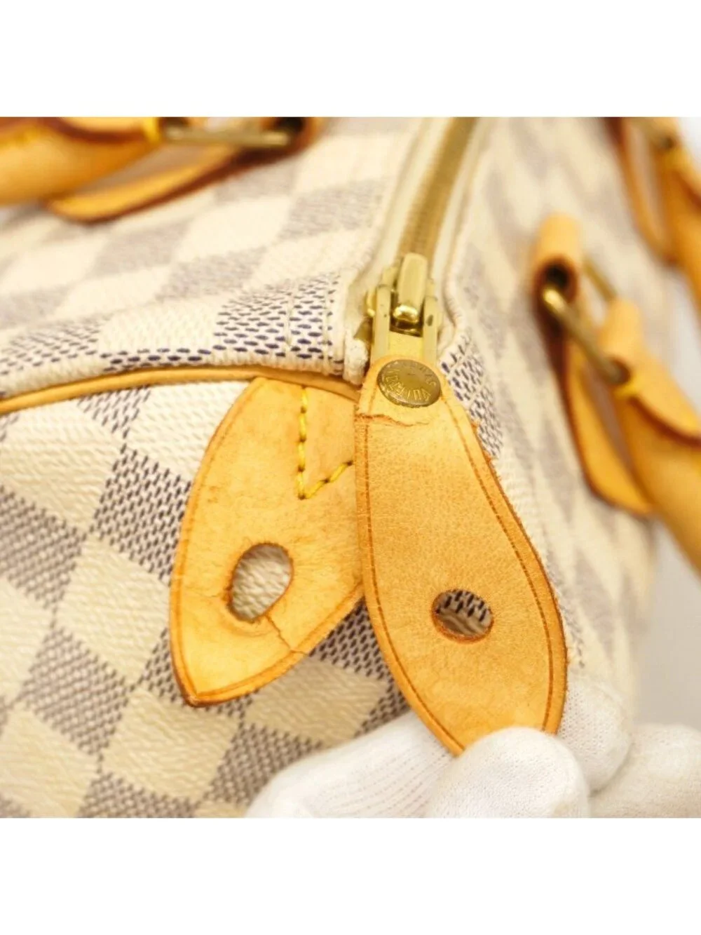 Louis Vuitton Handbag Damier Azur Speedy 25 White